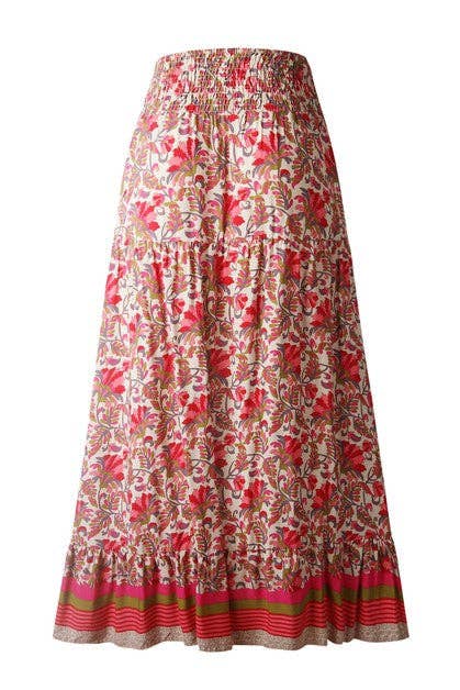 Floral Print Irregular Line A Line Fit Skirt
