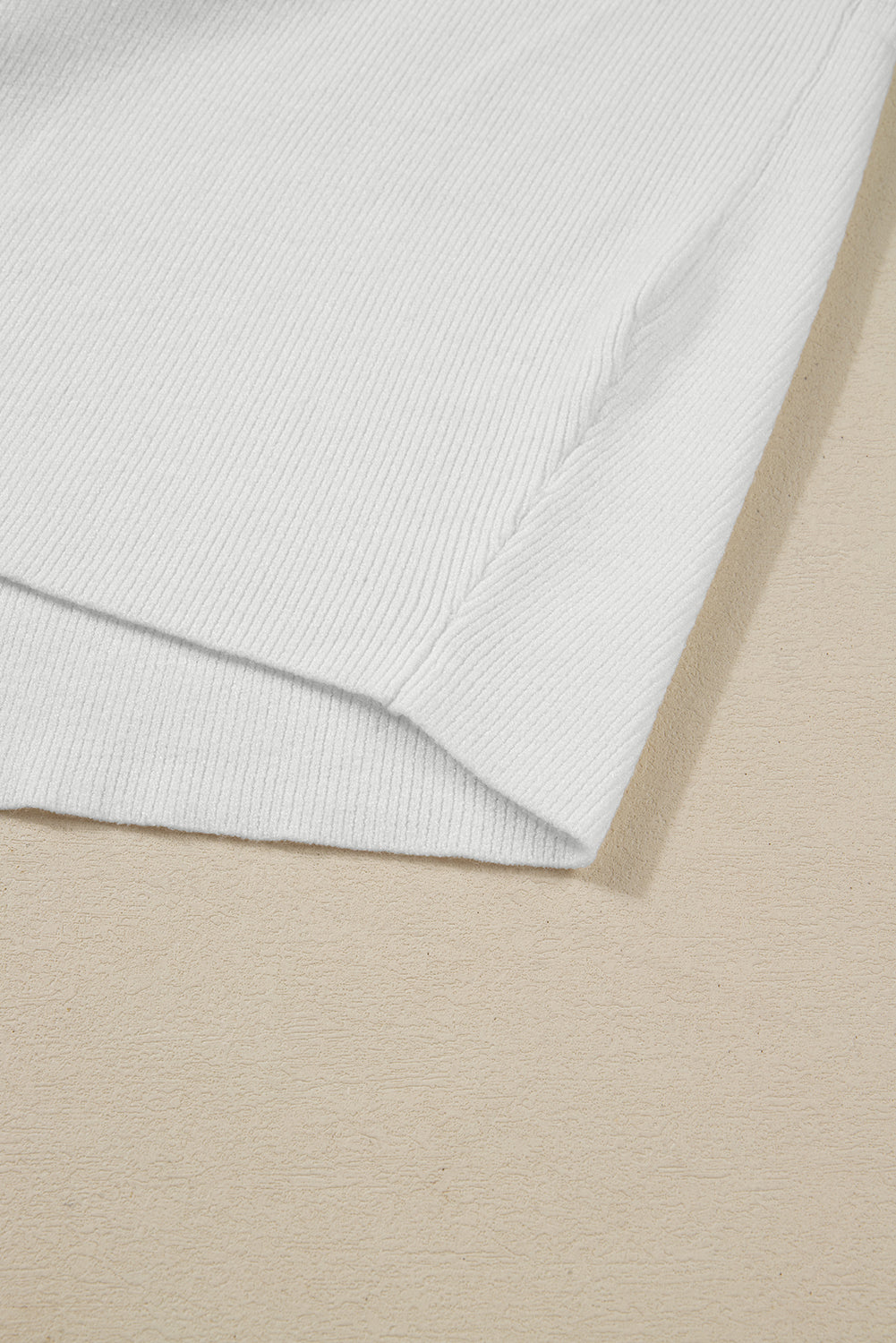 Khaki Colorblock Ribbed Knit Baggy Sweater