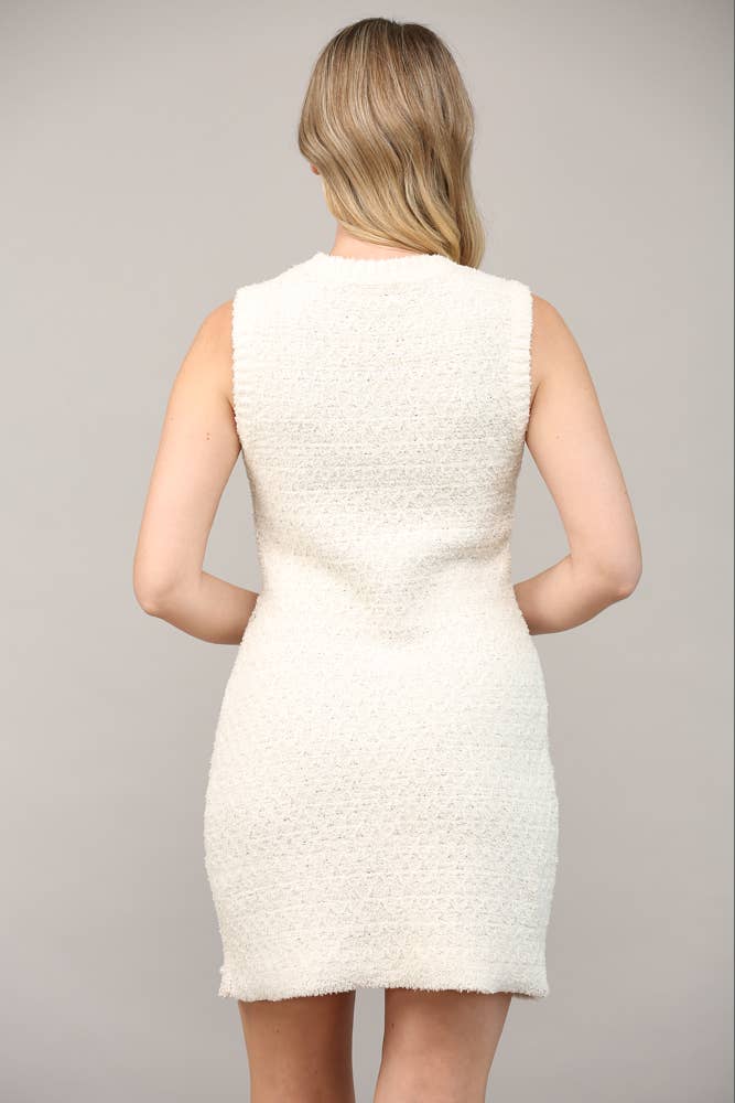 PEARL EMBELLISHED SWEATER DRESS FW15416