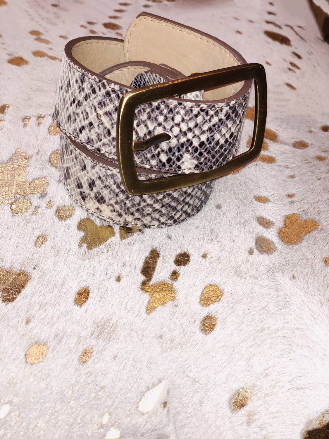Kallyn Wide Exotic Print Belt