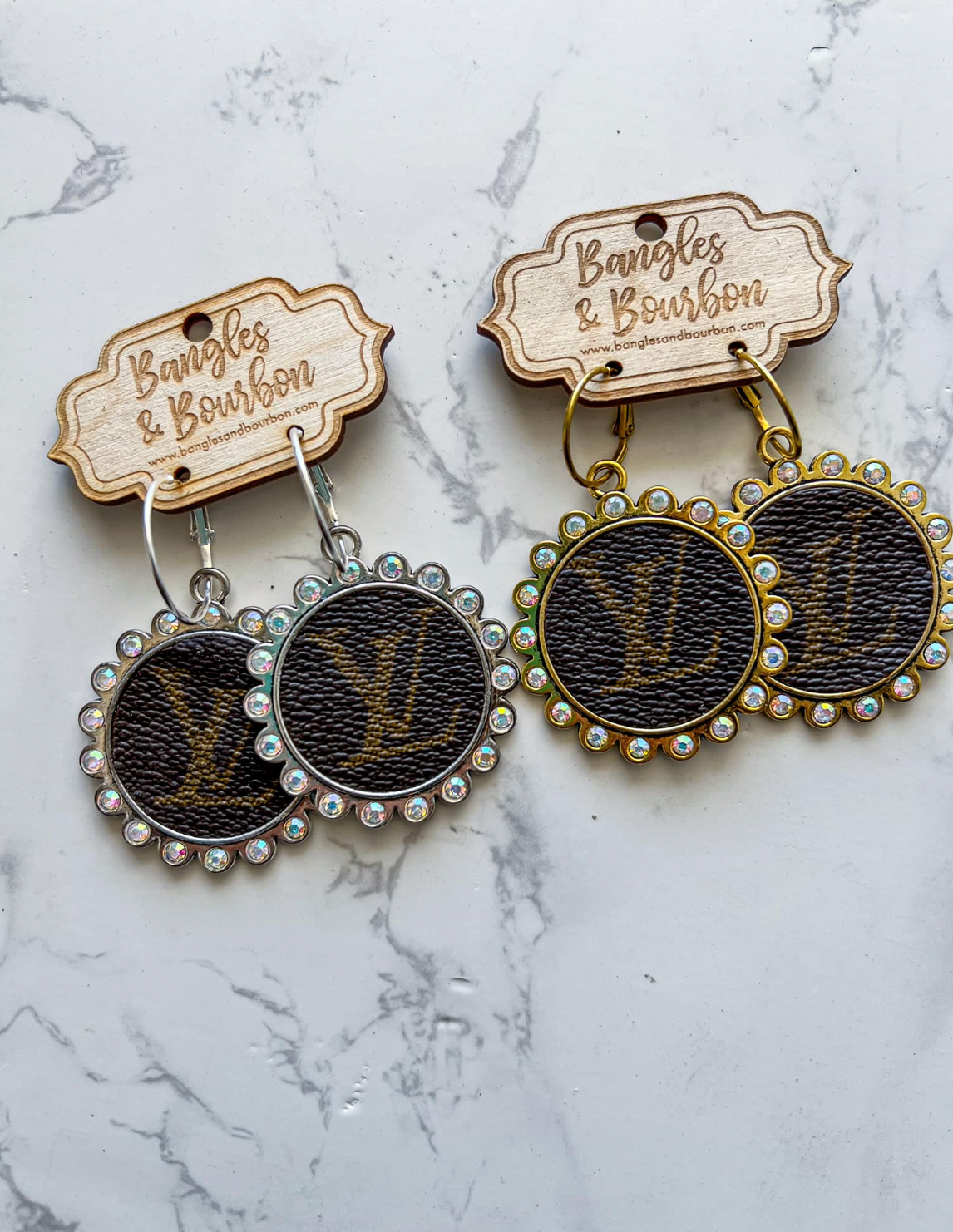 LV Upcycled Earrings