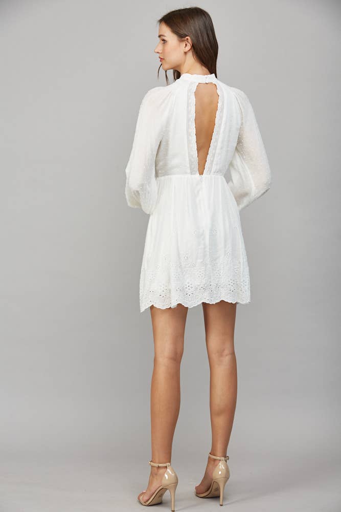 BRODERIE ANGLAISE SWISS DOT DRESS FD5455