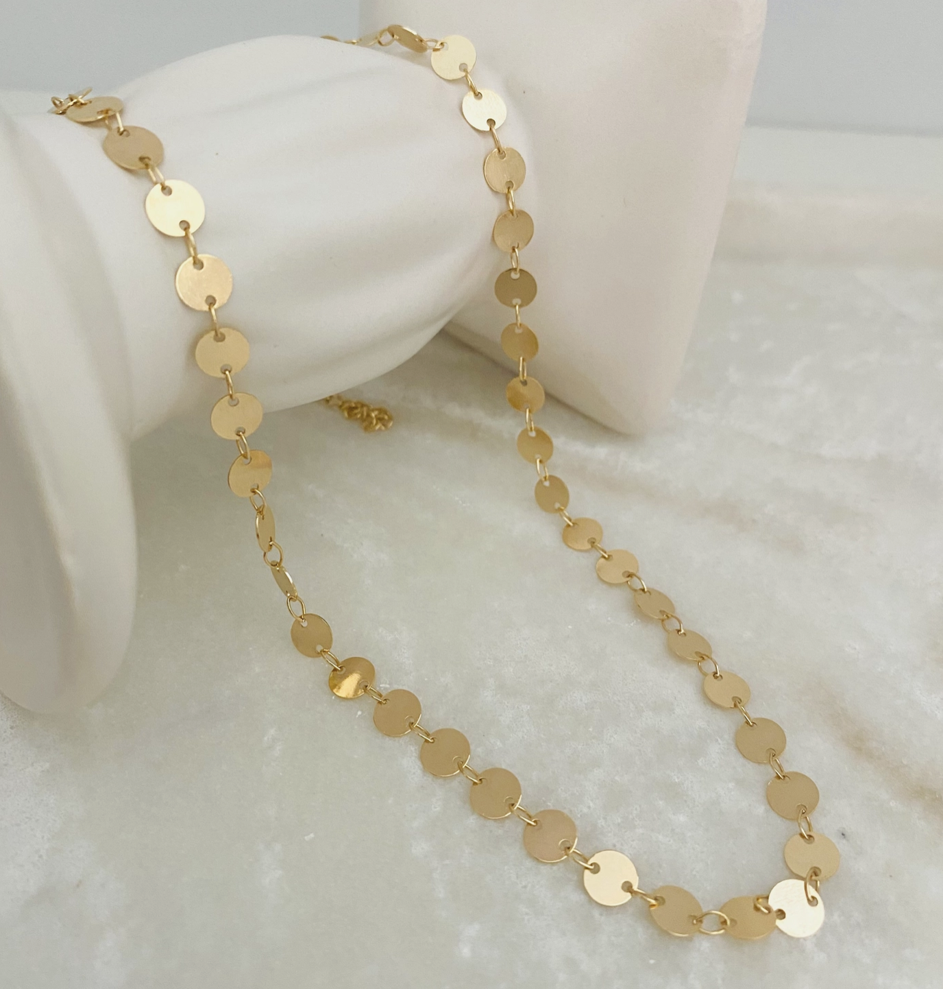 Gold Filled Disc Necklace