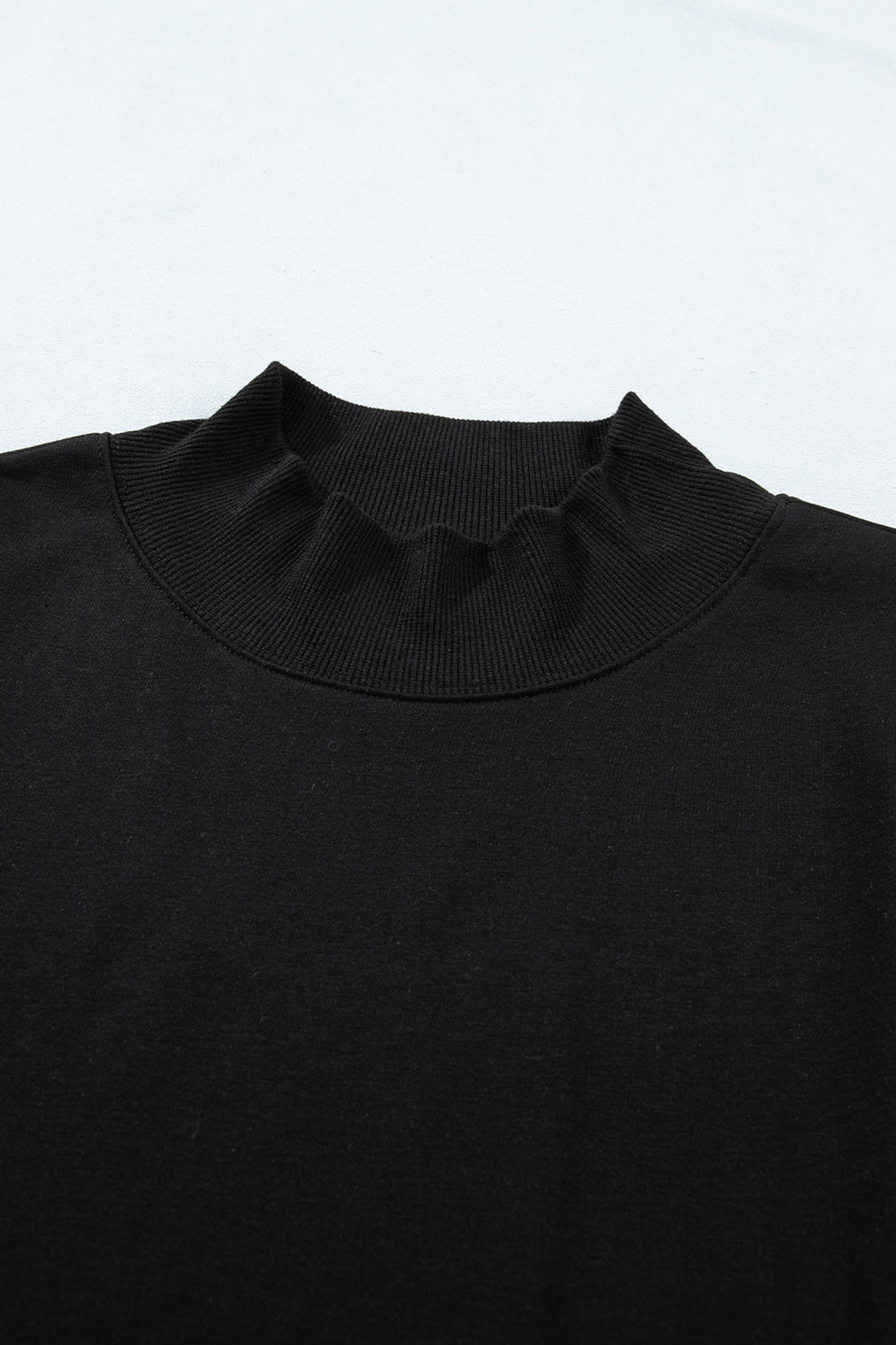 Phalaenopsis Solid Color High Neck Cap Sleeve Loose Top