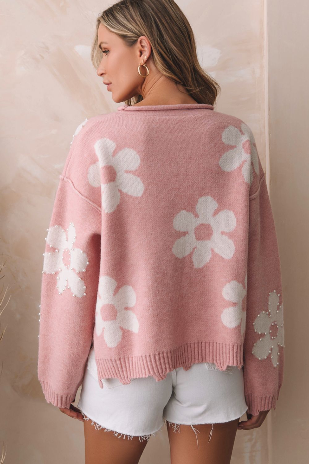 Flower Round Neck Sweater