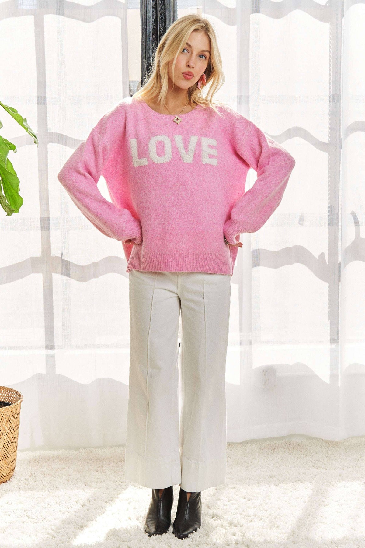 CESW3766-ALPHABET SHAPES LONG SLEEVES SWEATER