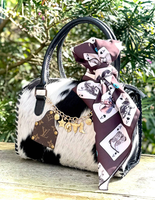 Upcycled LV Cowhide Leather Speedy Bag Western Rodeo NFR