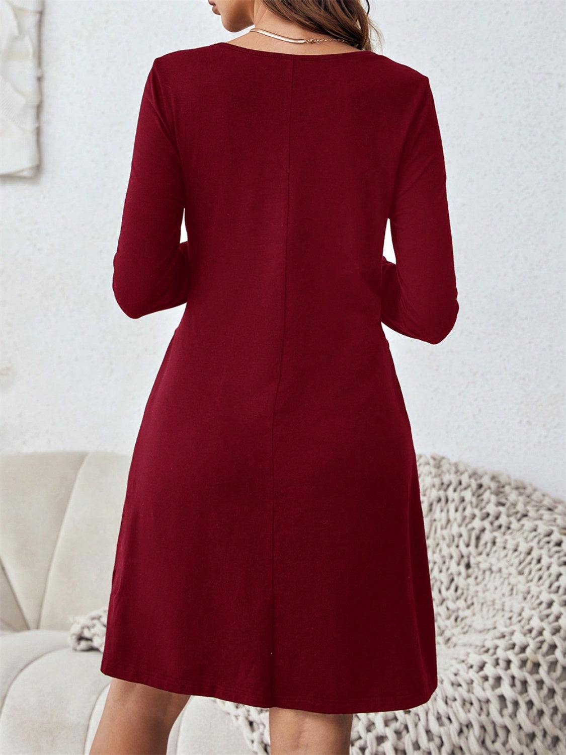 Long Sleeve Mini Dress with Pockets