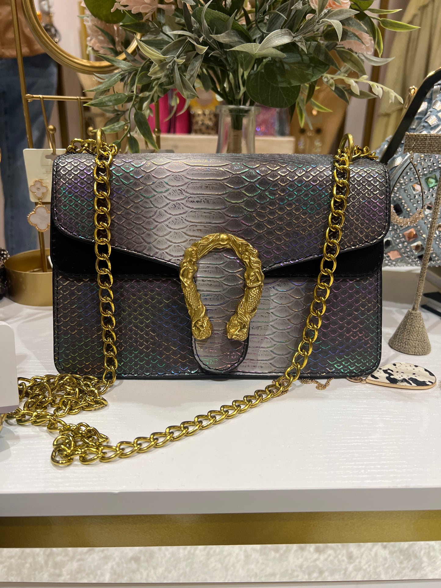 Not quite Gucci Chrome Handbag