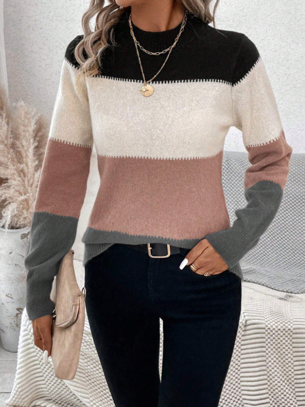 Mock Neck Long Sleeve Sweater