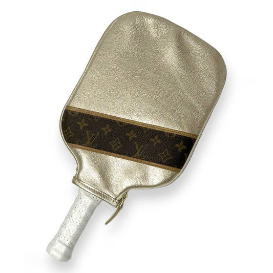 Upcycled LV, GG Posh Paddle Cover For Pickleball In Leather |