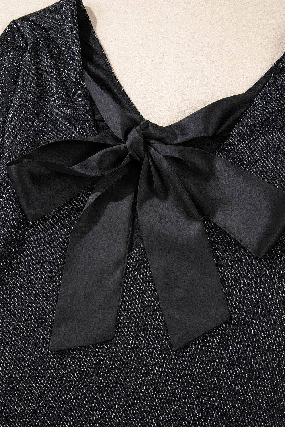 Sweetheart Bowknot Backless V Neck Top