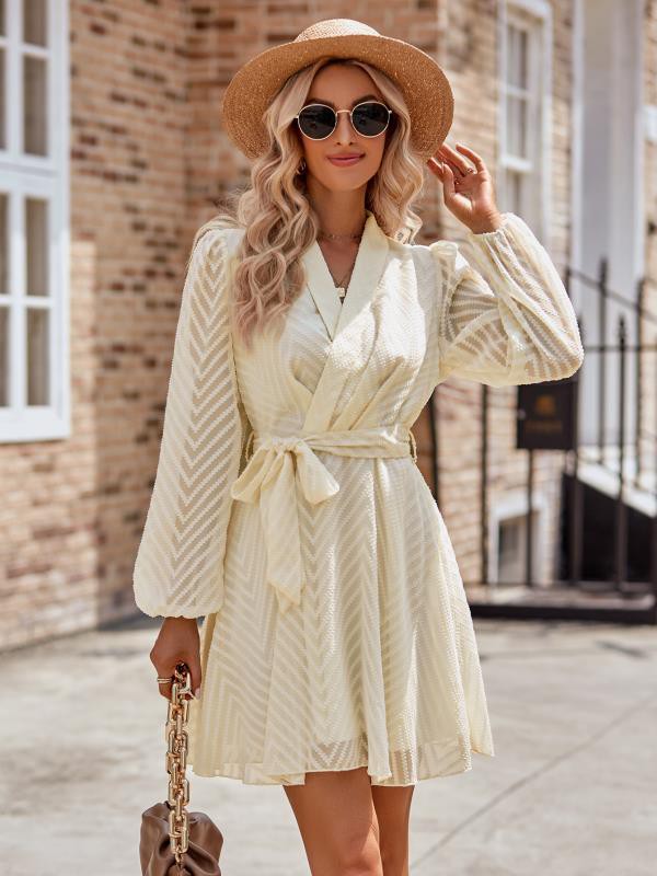 closet long sleeve wrap dress Medellin Long Sleeve Gathered Detail Side-Tie Wrap Dress Blush