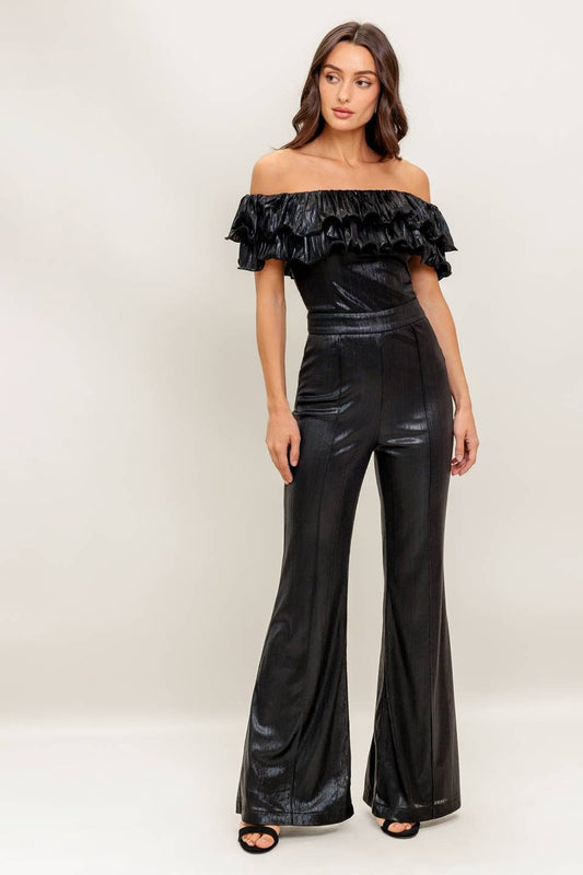 Coated Woven Jumpsuit