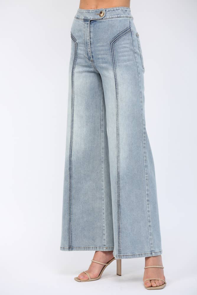 HIGH WAISTED WIDE LEG JEAN FP65050