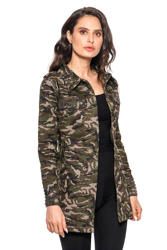 Camo Studded Utility Jacket