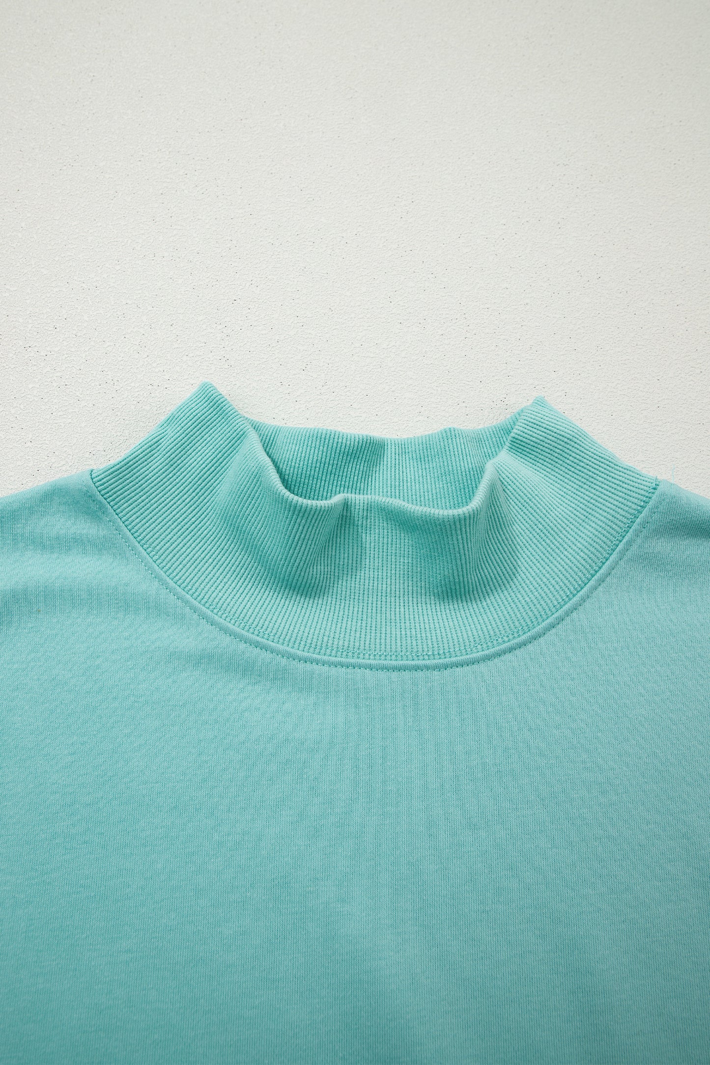 Phalaenopsis Solid Color High Neck Cap Sleeve Loose Top
