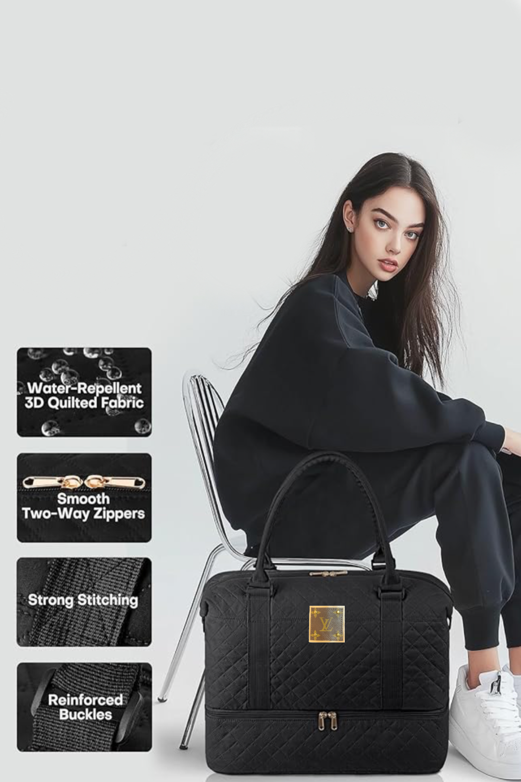 Upcycled Duffel Weekender Bag