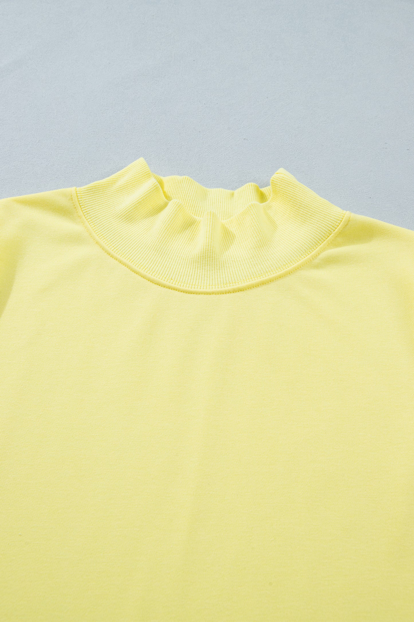 Phalaenopsis Solid Color High Neck Cap Sleeve Loose Top
