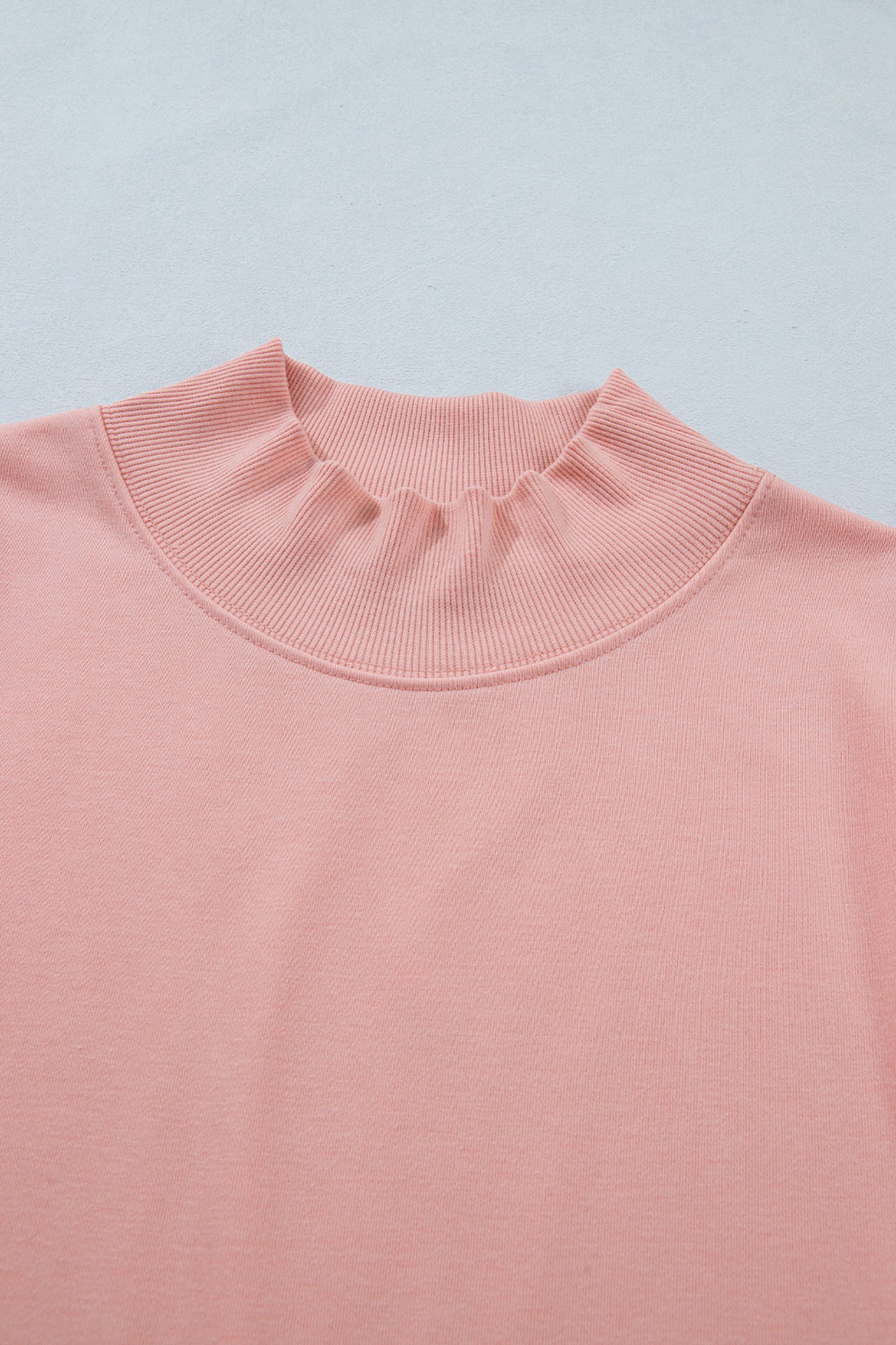 Phalaenopsis Solid Color High Neck Cap Sleeve Loose Top
