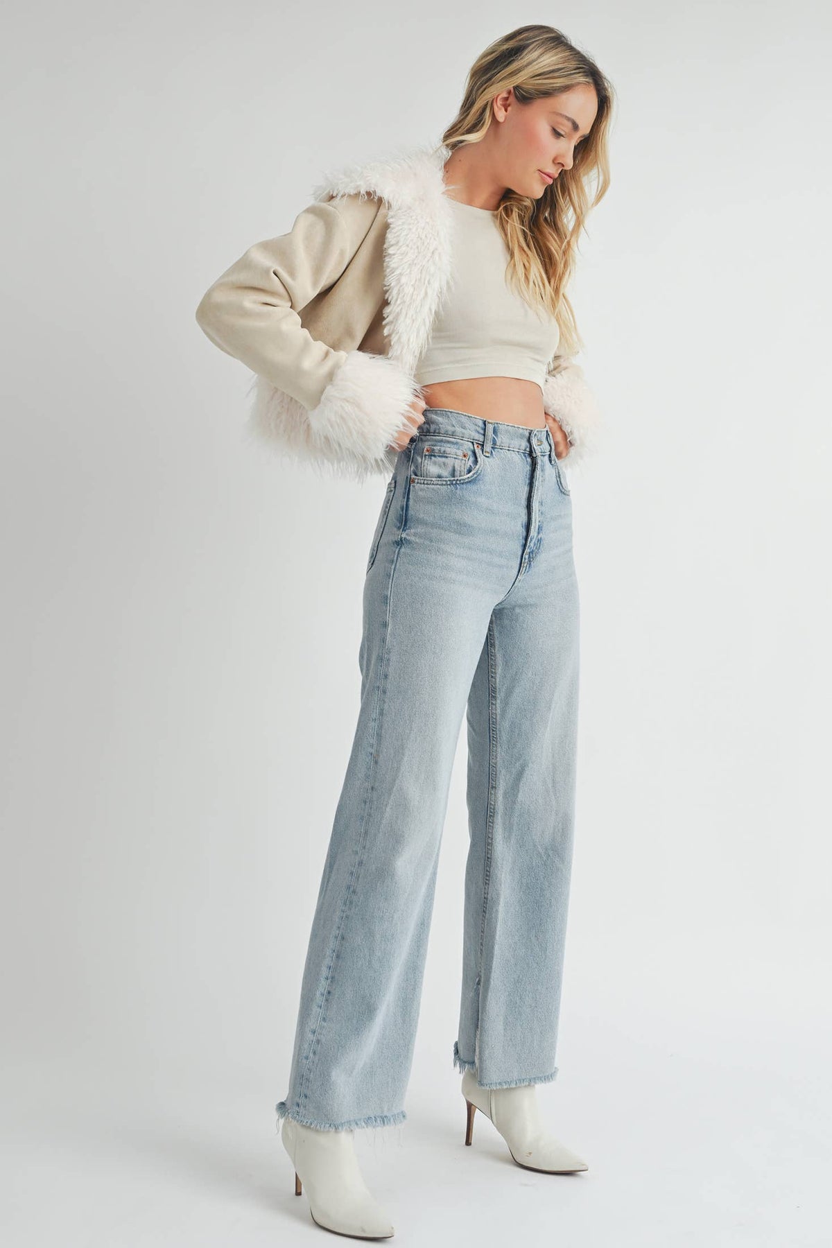 Faux Fur Trim Jacket