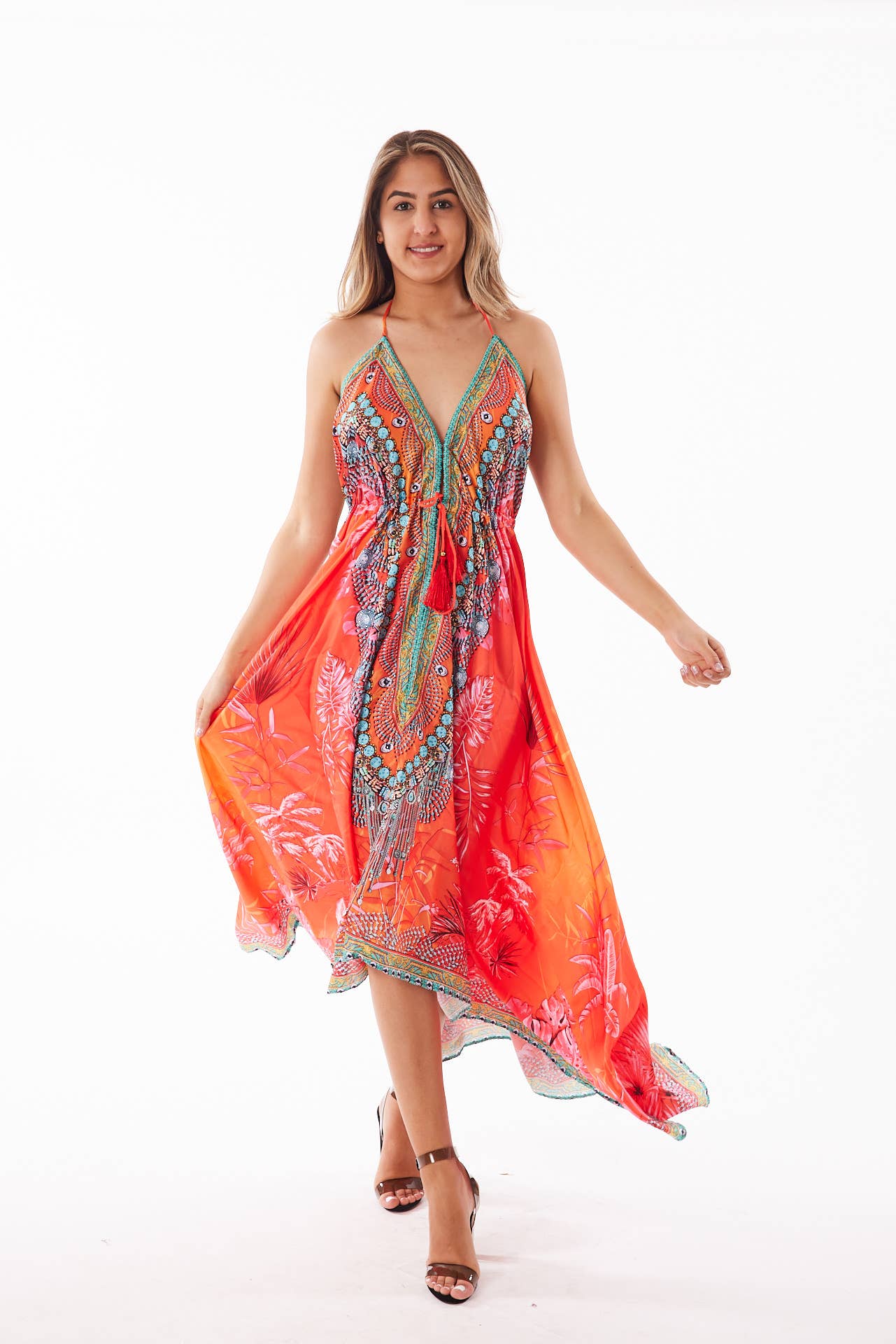 Coral pink Hawaii dress BACK IN STOCK