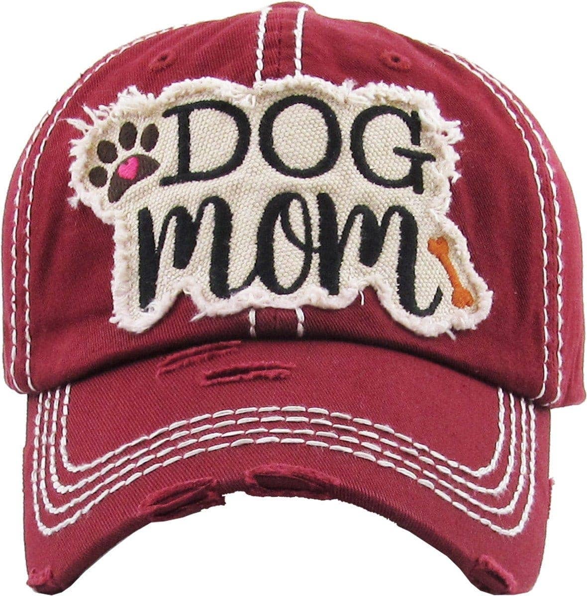 DOG MOM Washed Vintage Premium Cotton Cap
