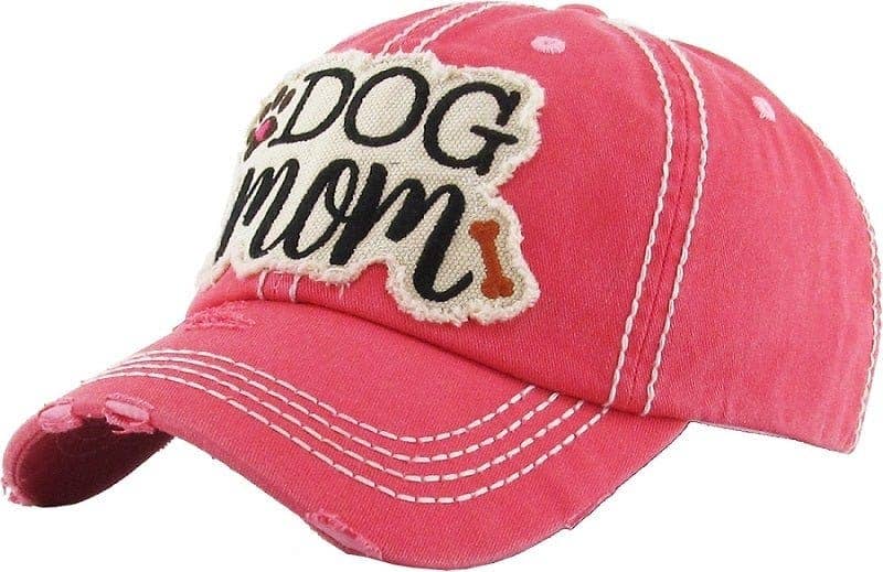 DOG MOM Washed Vintage Premium Cotton Cap
