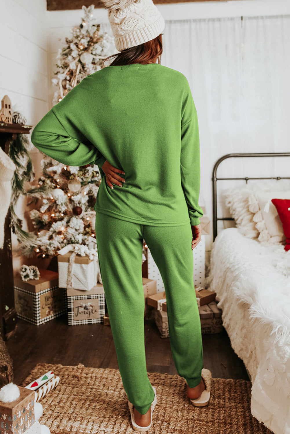 Long Sleeve Pullover & Jogger Pants Loungewear Set