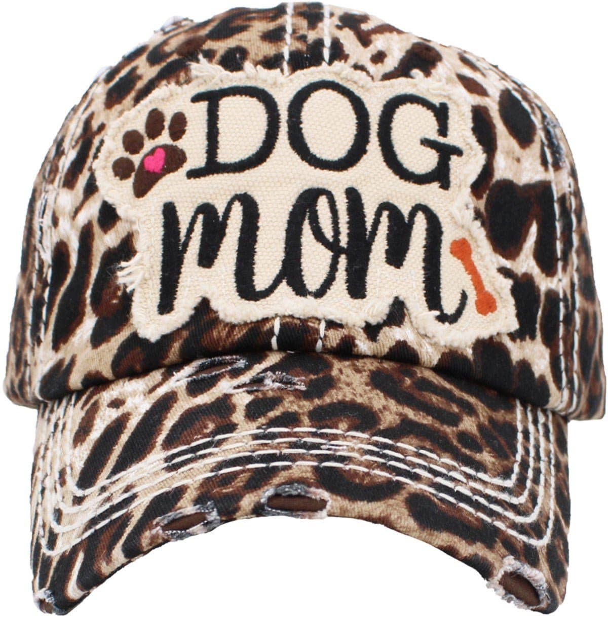 DOG MOM Washed Vintage Premium Cotton Cap