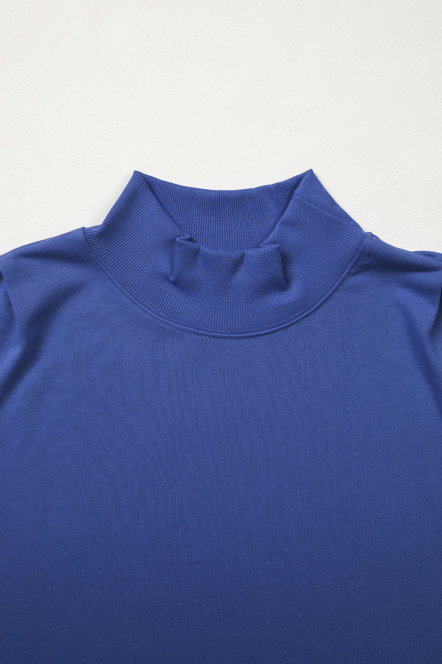 Phalaenopsis Solid Color High Neck Cap Sleeve Loose Top