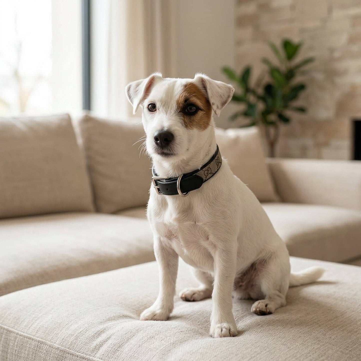 Posh Pet Collar | Upcycled Gucci & Leather