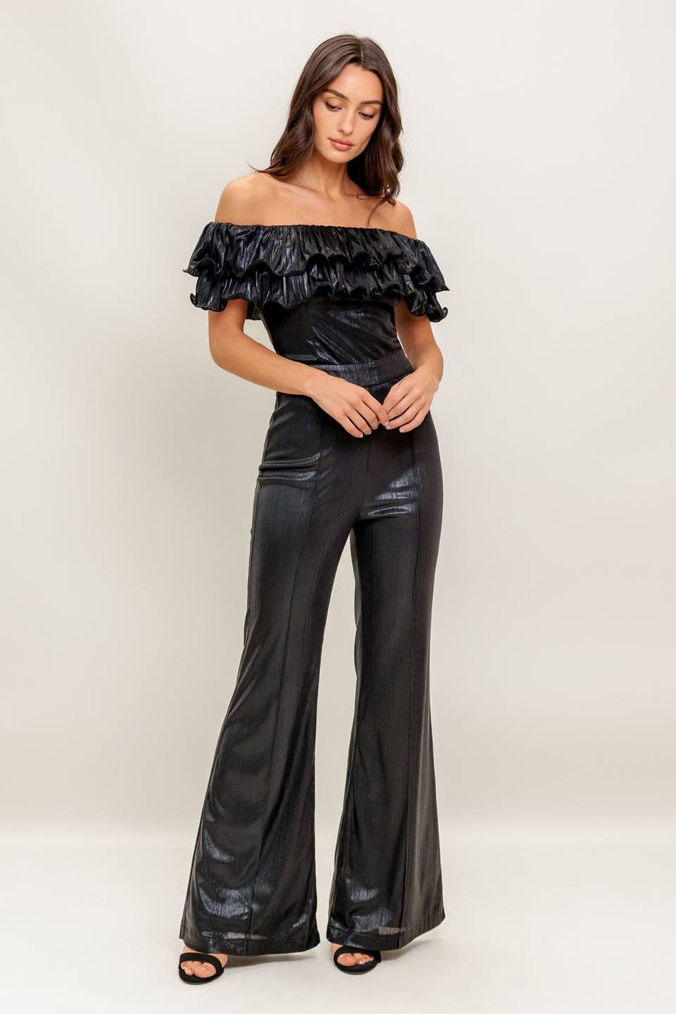 Coated Woven Jumpsuit