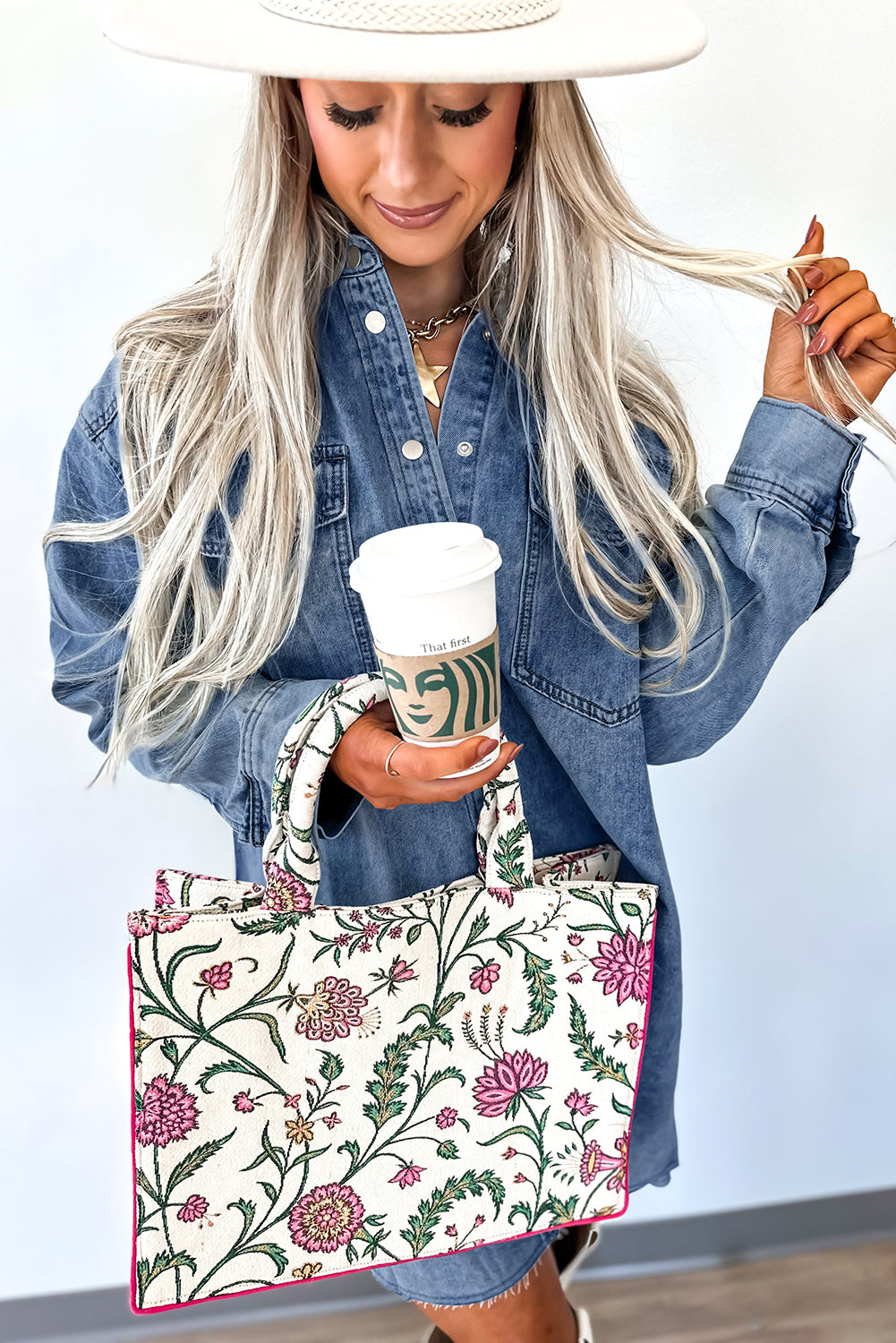 Medium Grey Chest Pocket Raw Hem Denim Loose Shirt Dress