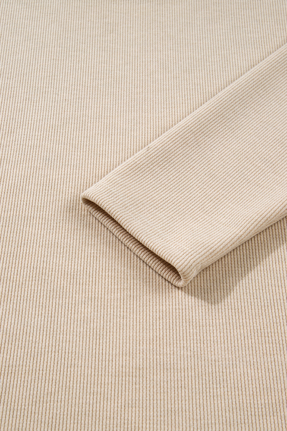 Smoke Gray Drawstring Pullover Hoodie and High Waist Pants Corduroy Suit