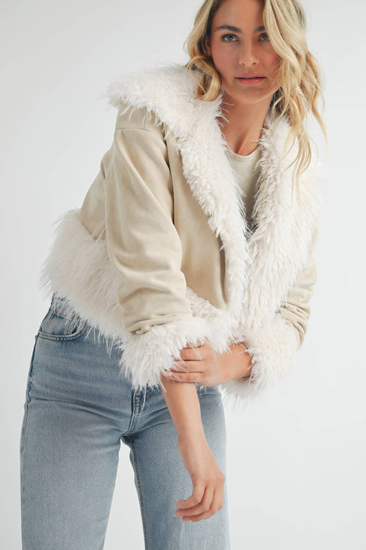 Faux Fur Trim Jacket