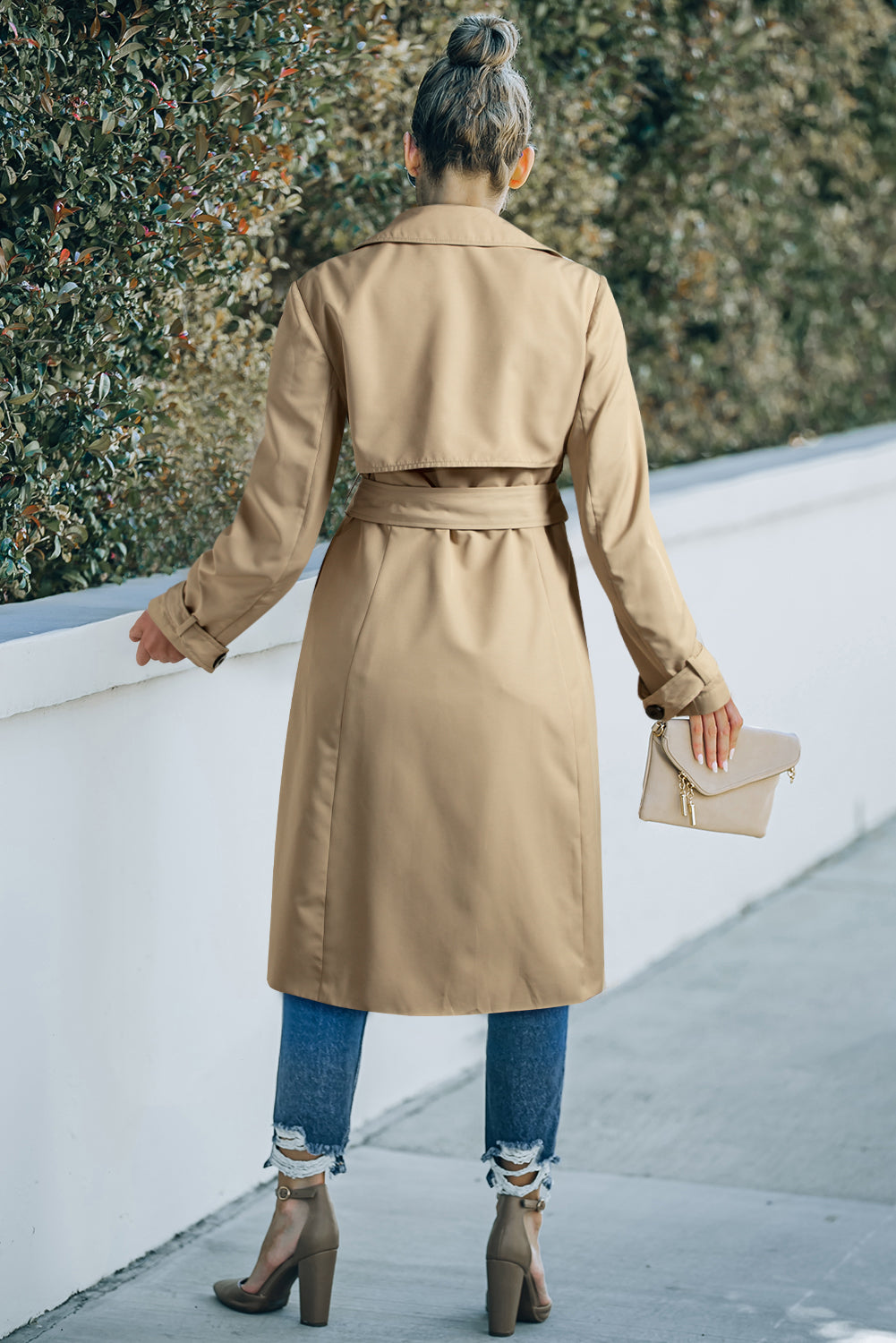 Lapel Collar Pocket Wind Coat