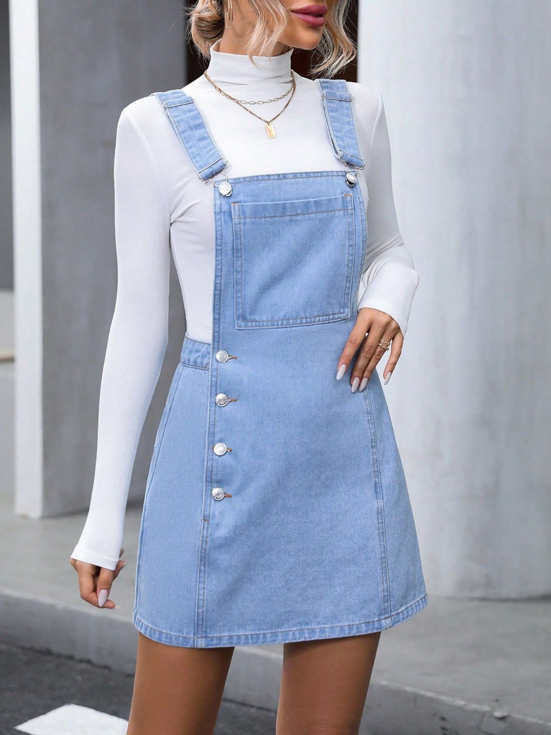 Denim Overall Dress