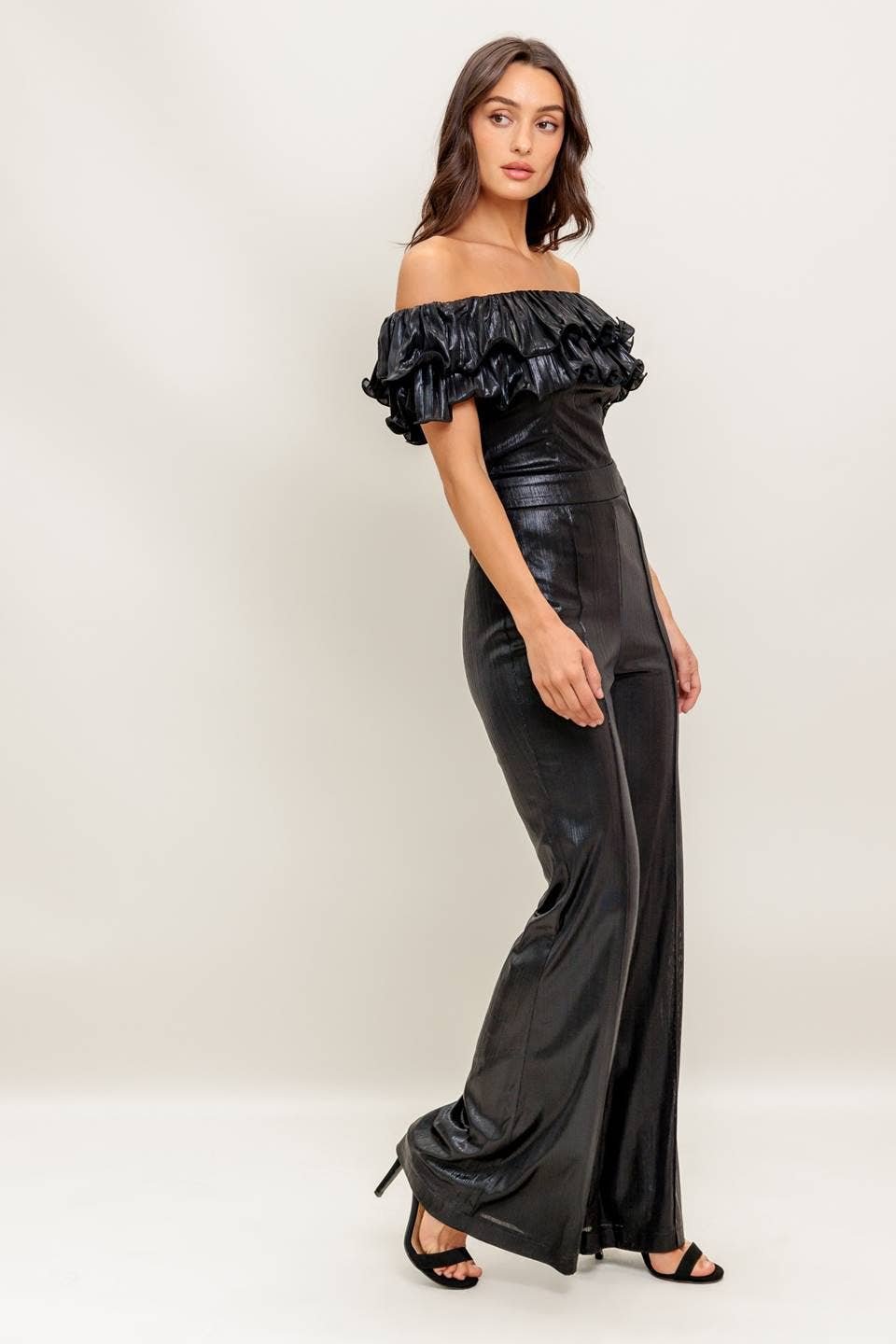 Coated Woven Jumpsuit