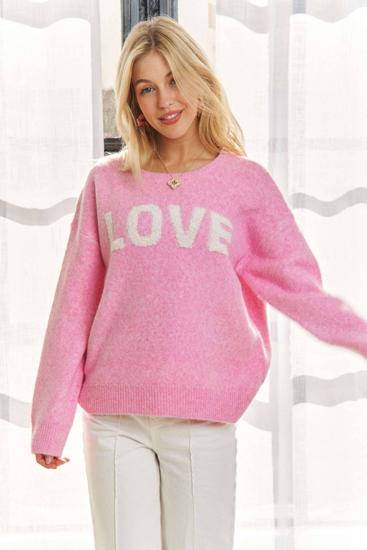 CESW3766-ALPHABET SHAPES LONG SLEEVES SWEATER
