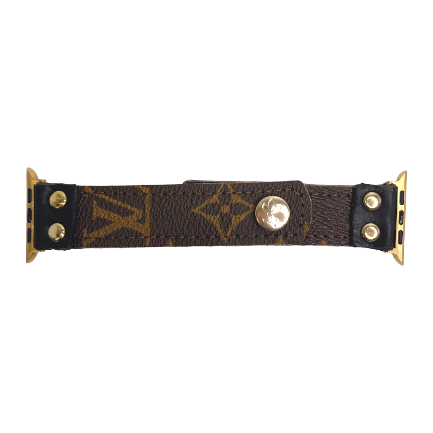 Watch Band In Leather Upcycled LV Apple