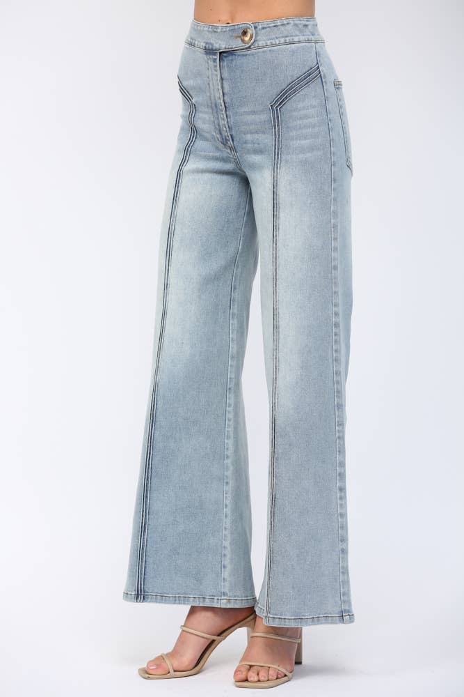 HIGH WAISTED WIDE LEG JEAN FP65050