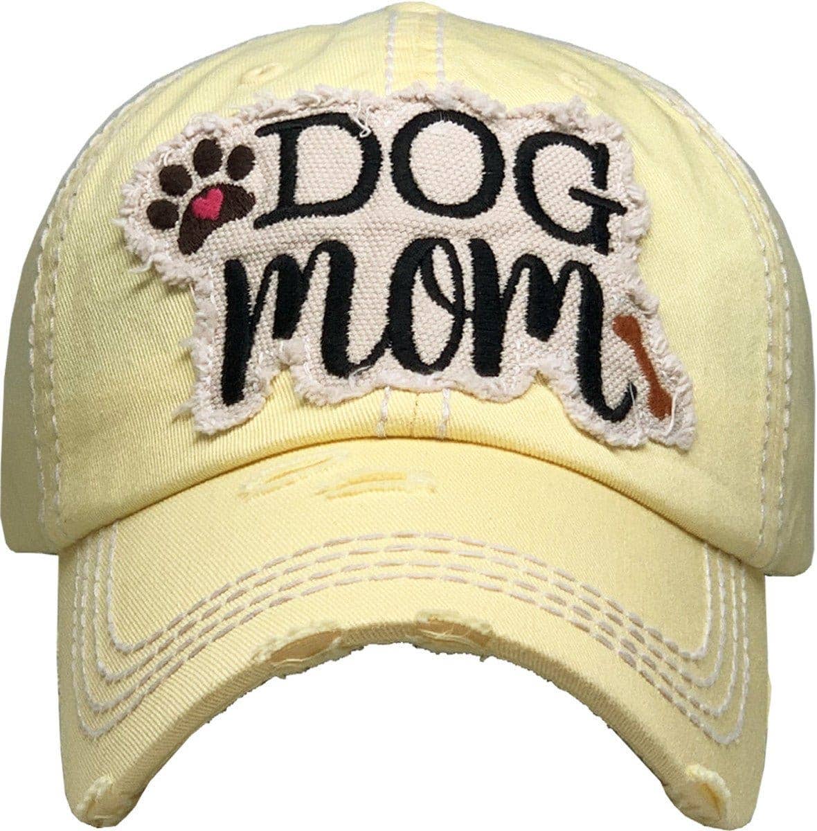 DOG MOM Washed Vintage Premium Cotton Cap