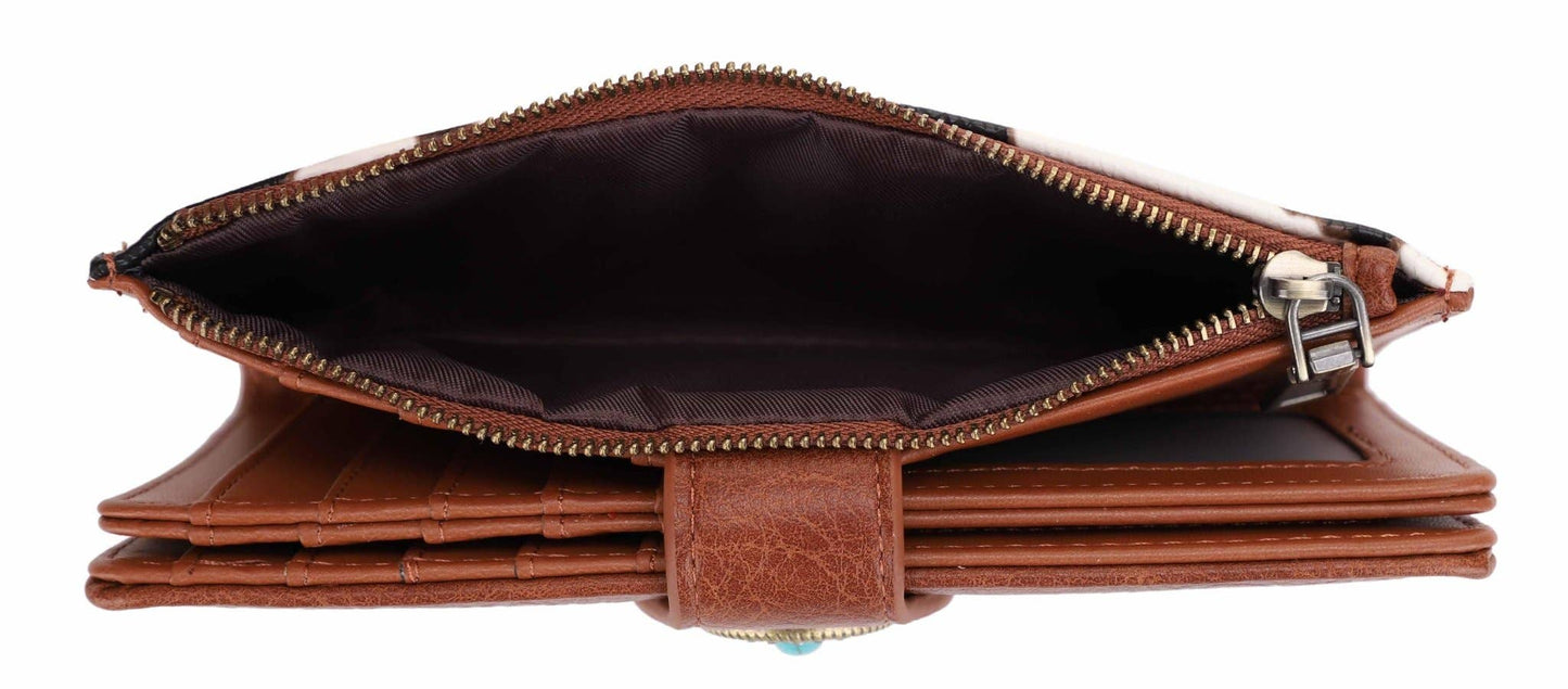 Cow Print Trifold Wallet
