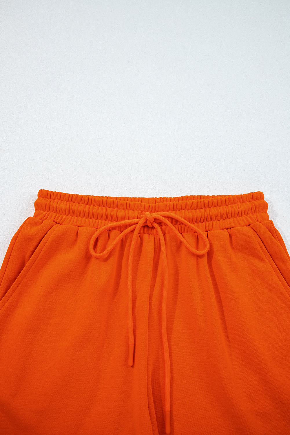 Navy Blue Varsity Striped Sleeve Drop Shoulder Sweatshirt and Shorts Set