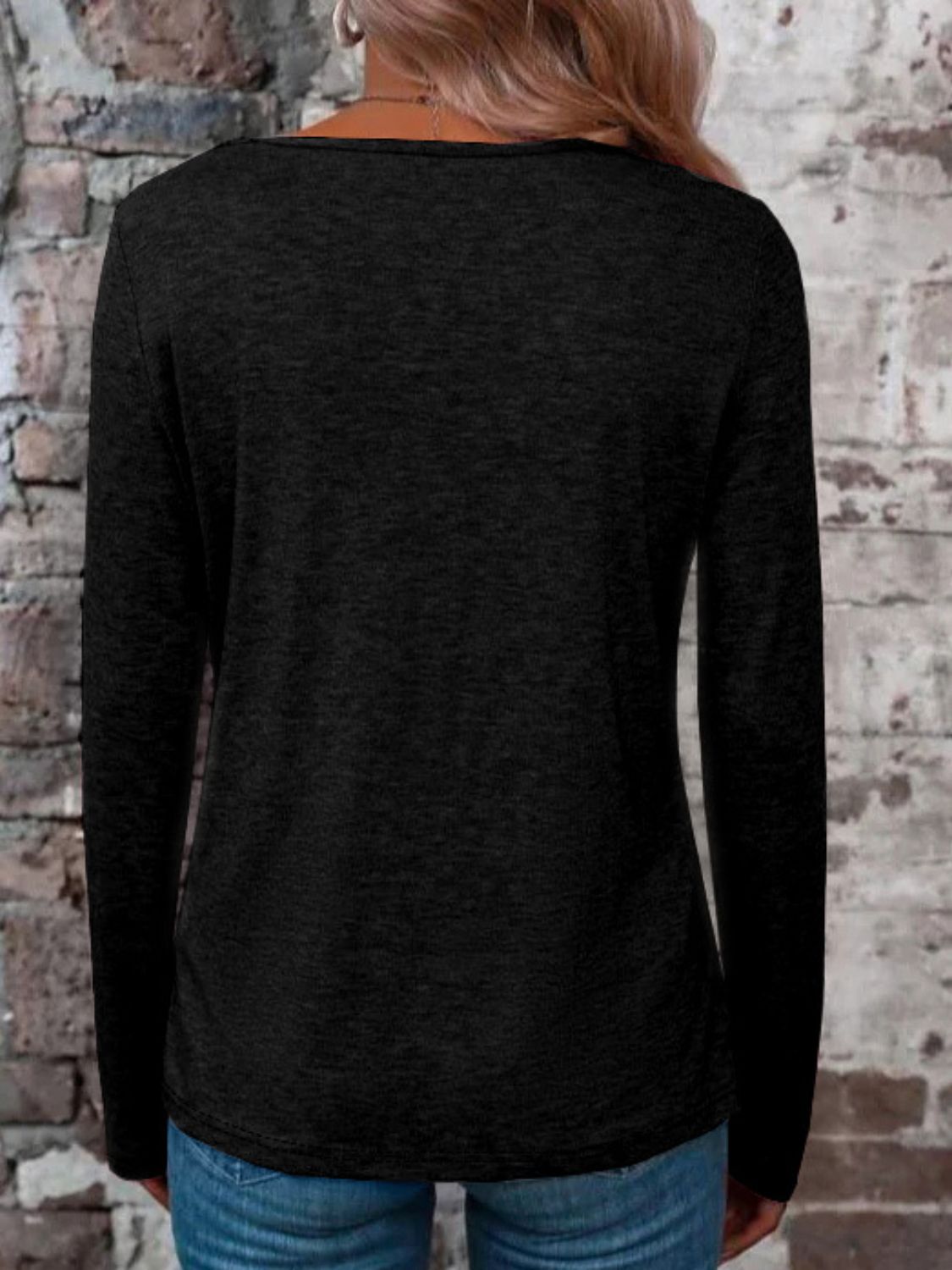 V-Neck Long Sleeve T-Shirt