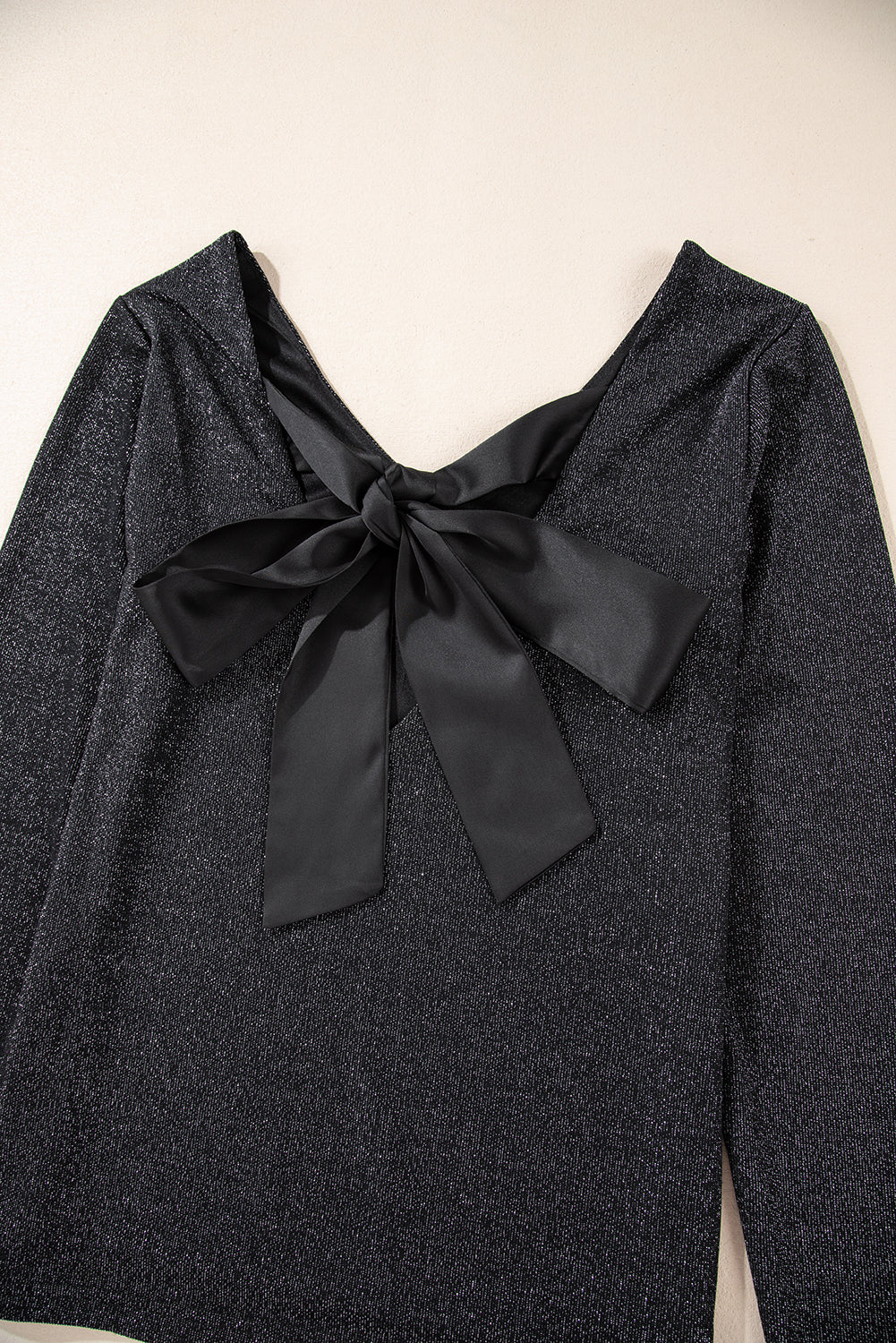 Sweetheart Bowknot Backless V Neck Top