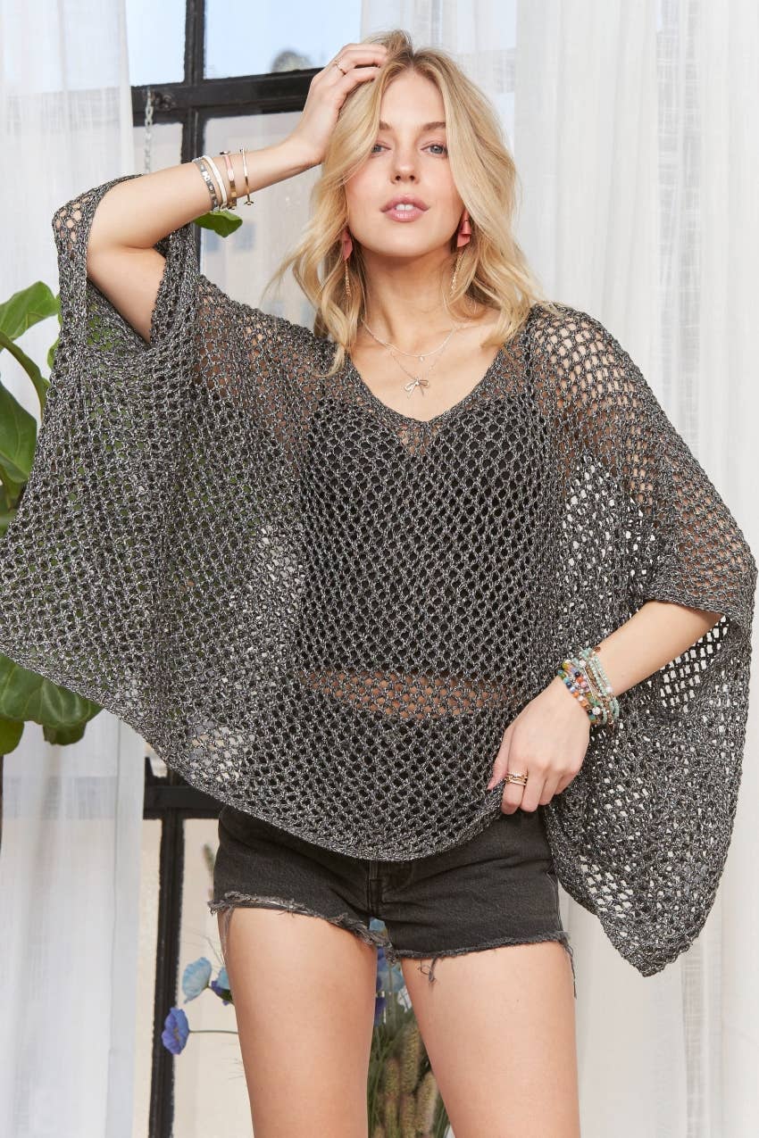 FISHNET PONCHO COVER UP
