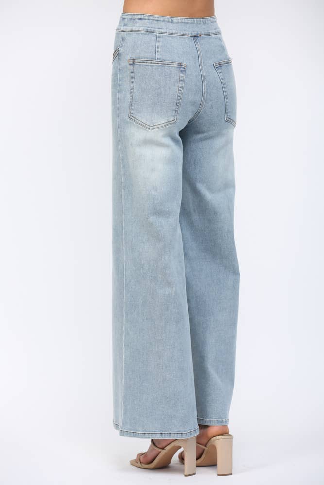 HIGH WAISTED WIDE LEG JEAN FP65050