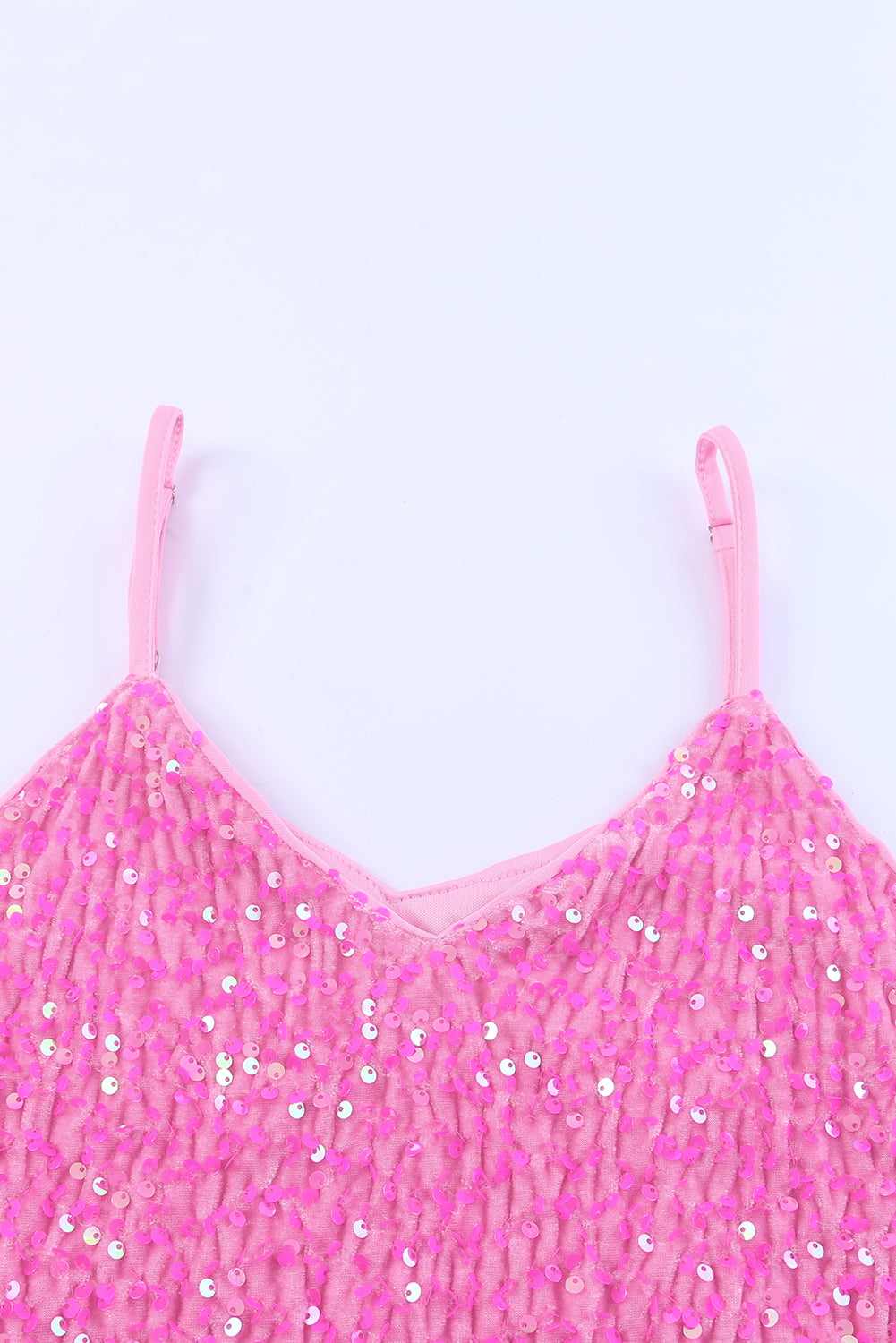 Shiny Sequin Spaghetti Strap Cami Top